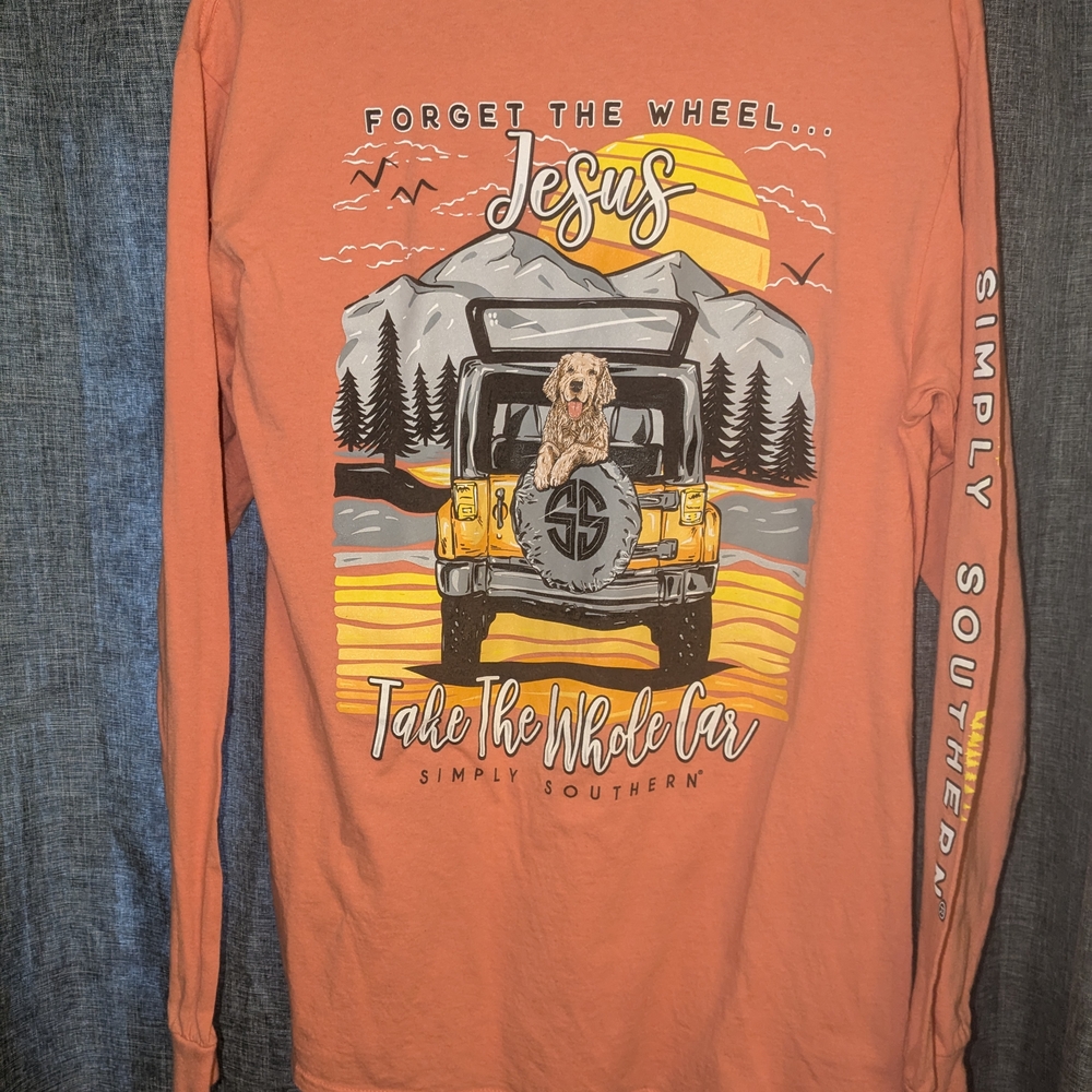 Simply Southern Orange Adventure Long Sleeve Tee
